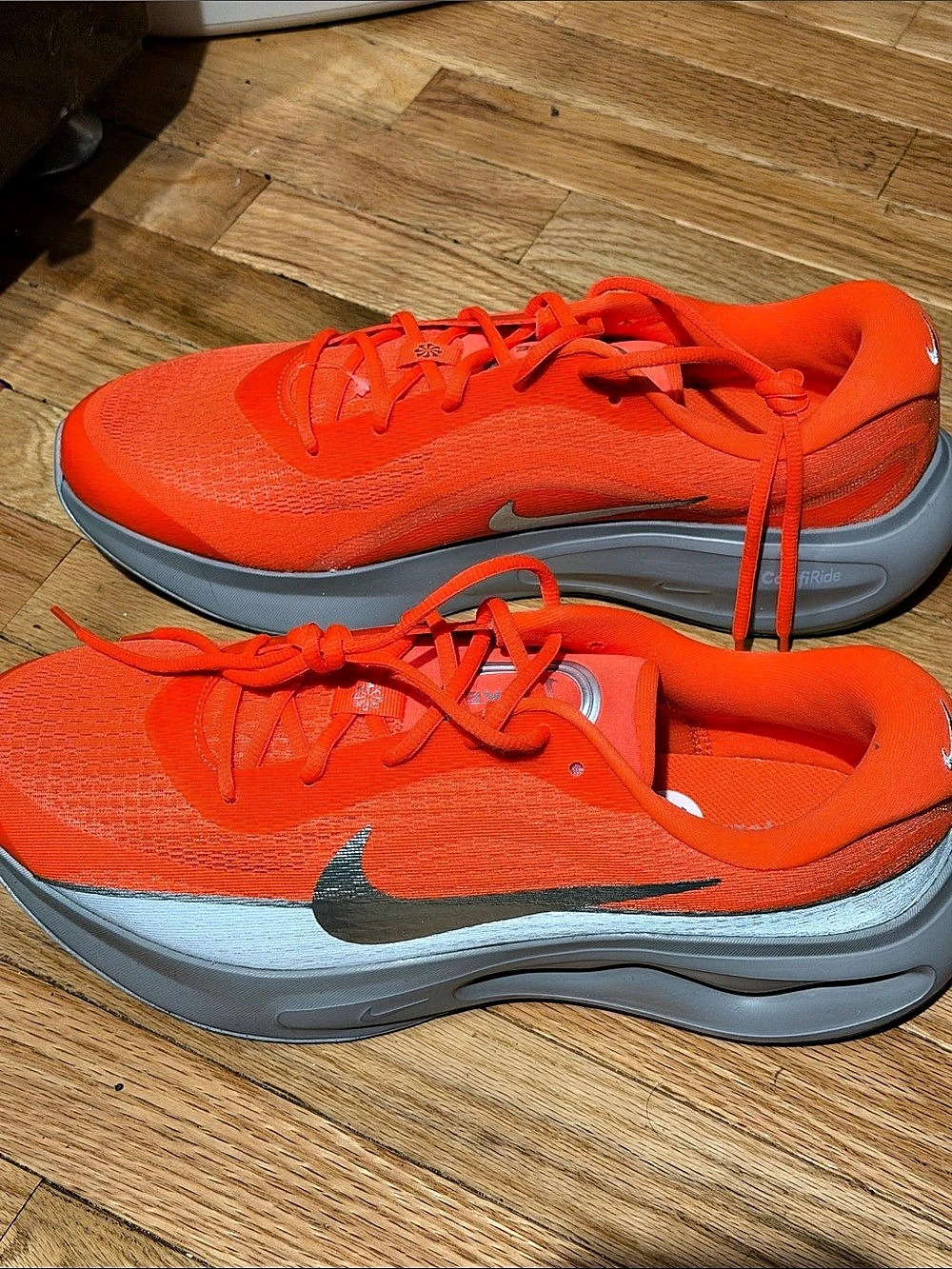 Nike Motiva "Bright Crimson" Orange & Gray Athletic Shoes